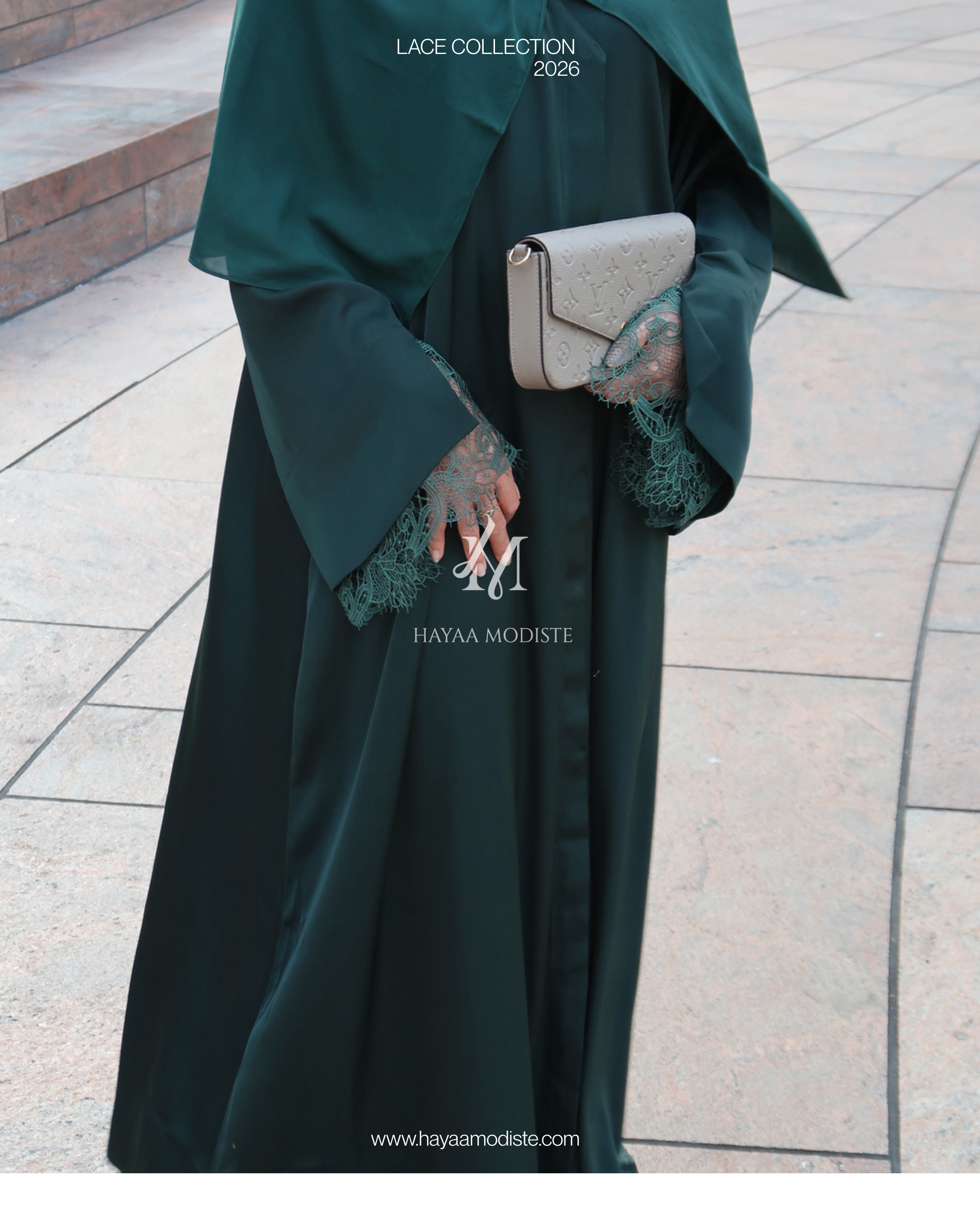 Lace Sleeve Abaya