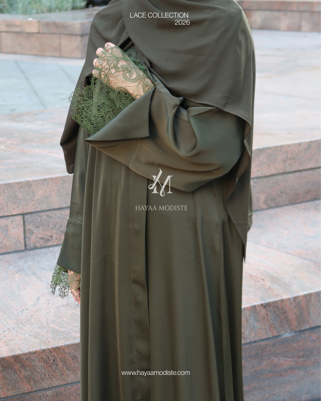 Lace Sleeve Abaya