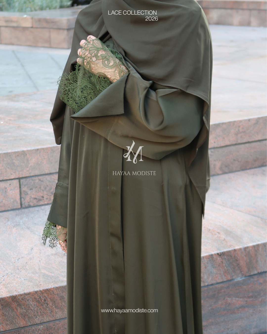Lace Sleeve Abaya