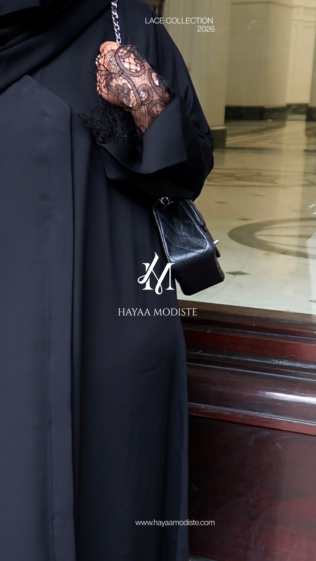 Lace Sleeve Abaya