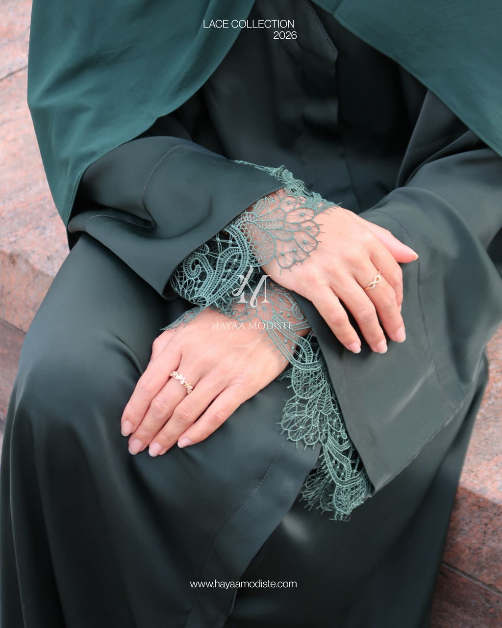 Lace Sleeve Abaya