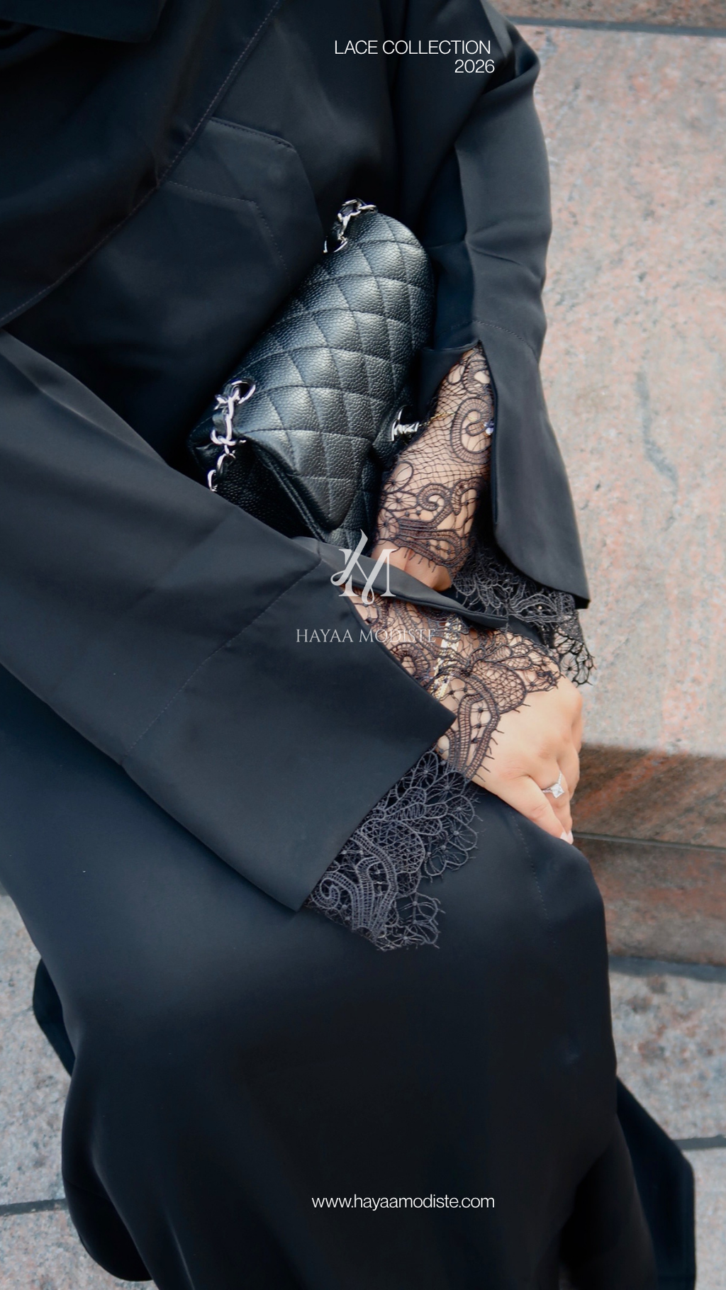 Lace Sleeve Abaya