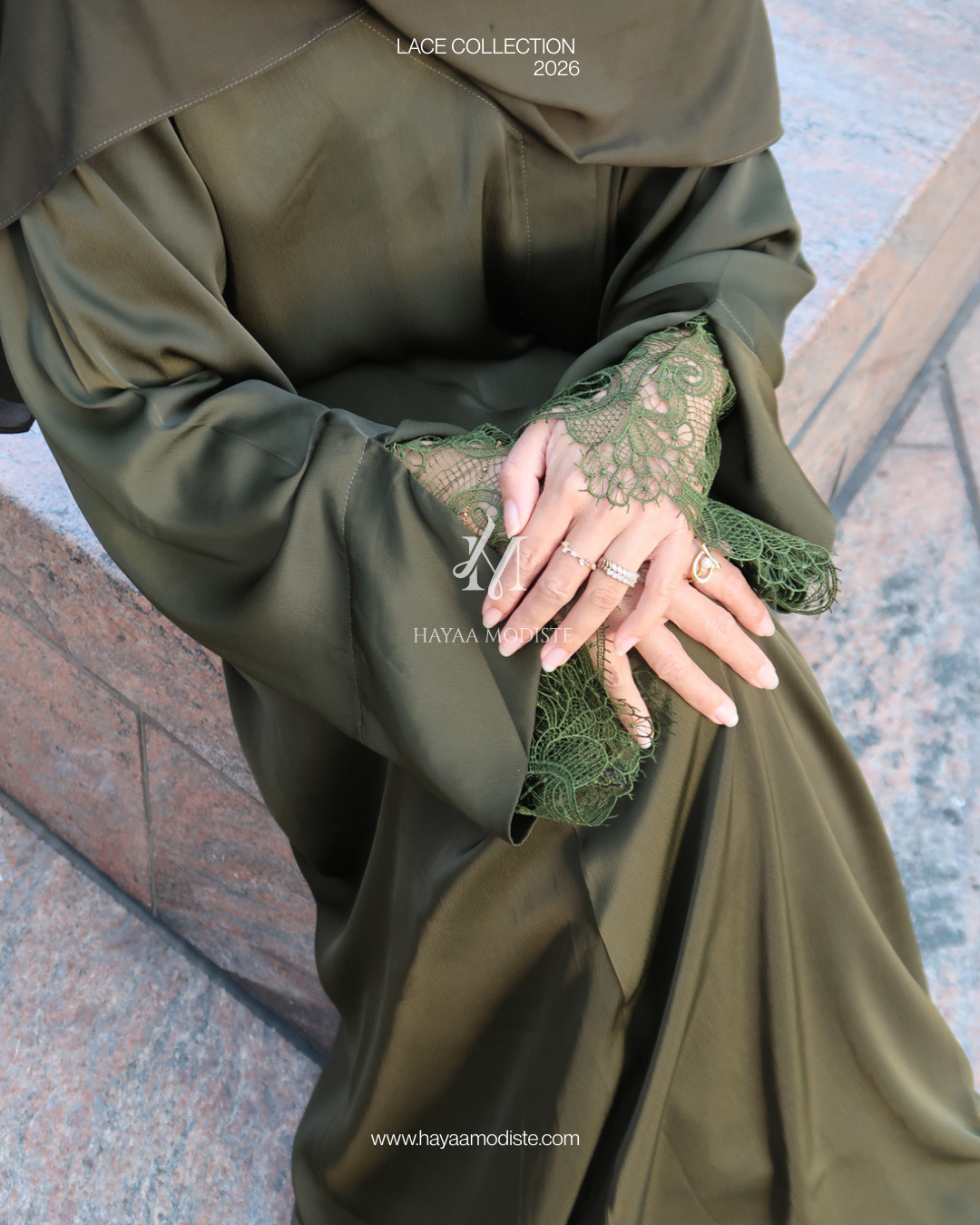 Lace Sleeve Abaya