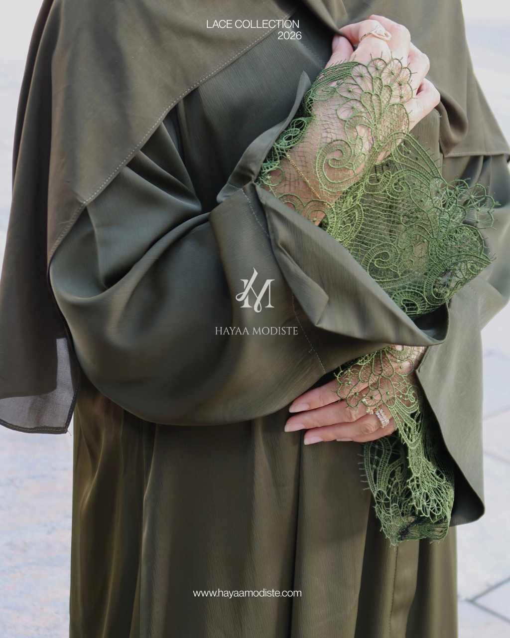 Lace Sleeve Abaya