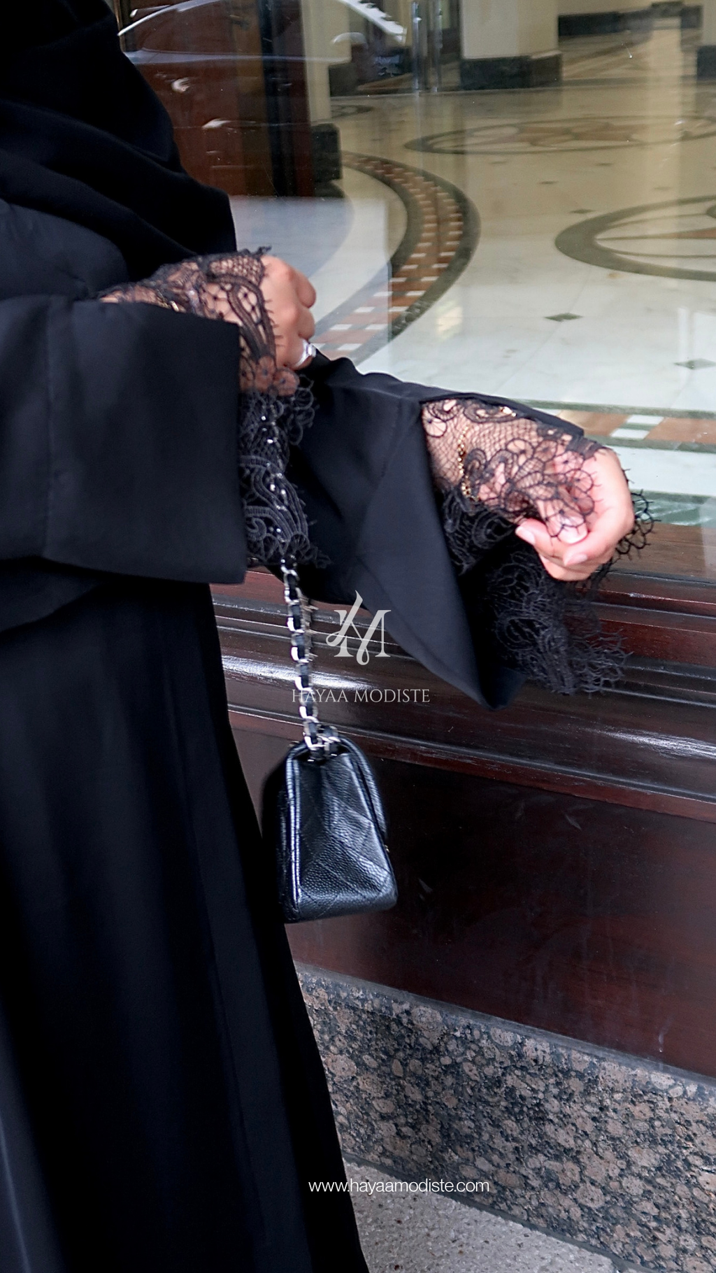 Lace Sleeve Abaya
